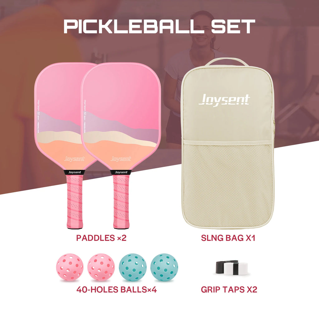 DinkReady Complete Pickleball Set — 2 Paddles, 4 Balls & Carry Bag