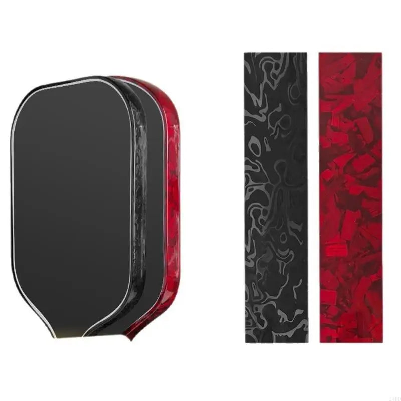 Pickleball Paddle Edge Guard — TPU Border Protector (Black / Crimson)