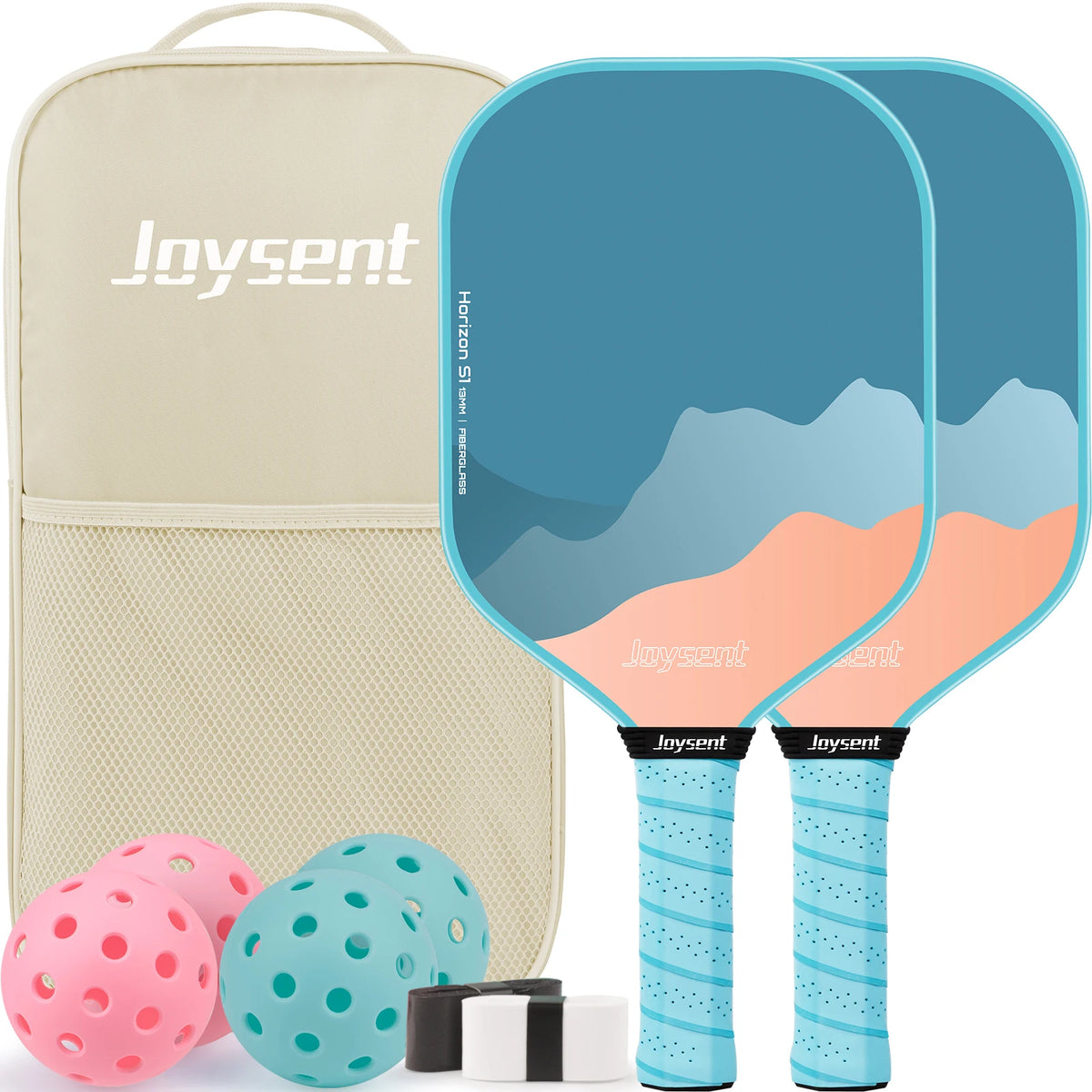 DinkReady Complete Pickleball Set — 2 Paddles, 4 Balls & Carry Bag