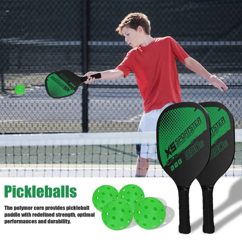 DinkStart Beginner Pickleball Set — 2 Paddles & 4 Balls