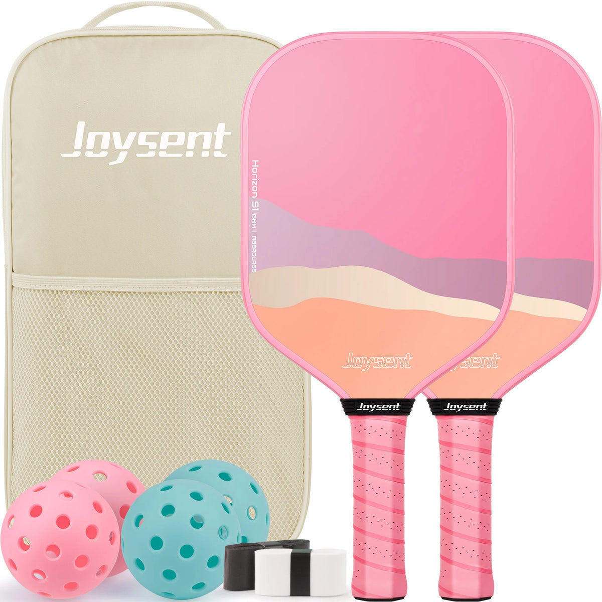 DinkReady Complete Pickleball Set — 2 Paddles, 4 Balls & Carry Bag