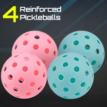 DinkReady Complete Pickleball Set — 2 Paddles, 4 Balls & Carry Bag