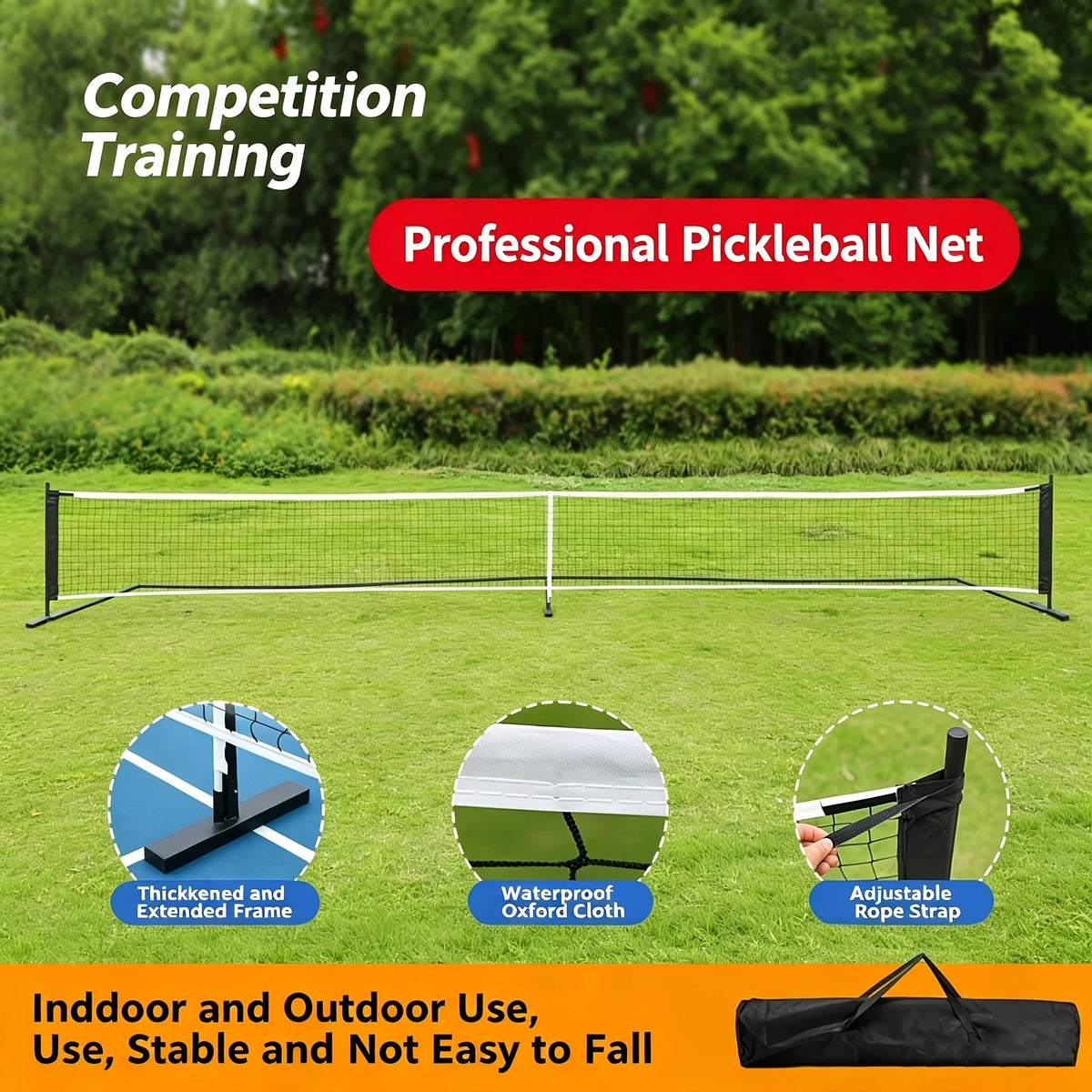 DinkNet Portable Pickleball Net — Full Competition Size